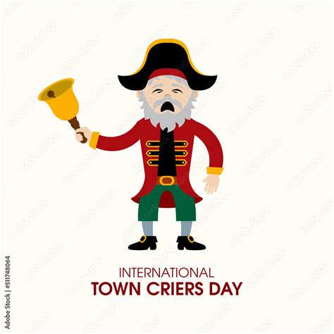 International Town Criers Day Vector Town Crier Man With A Bell Icon