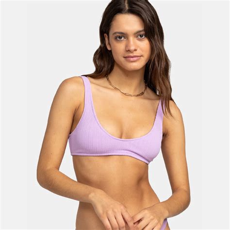 Roxy Aruba Bralette Women S Bikini Top Purple Erjx Pkl