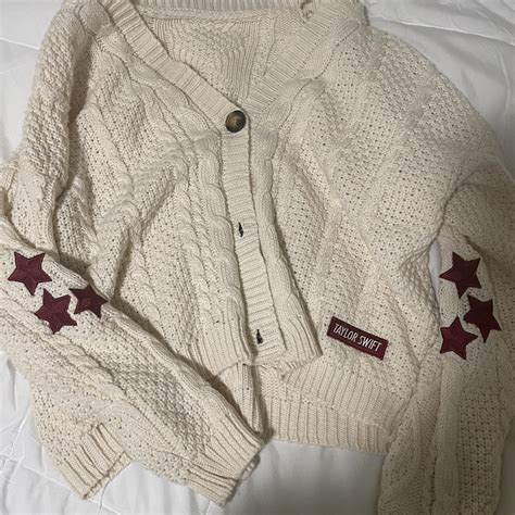 Taylor Swift Red Cardigan Size Ml But Oversized Depop