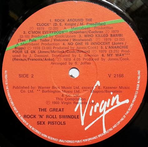 God Save The Sex Pistols The Great Rock N Roll Swindle Single Lp