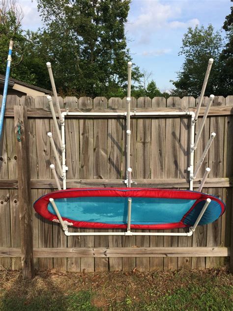 Diy Pvc Pool Side Storage For Pool Floats And Toys Pool Toy Storage