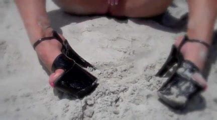 MILF Blonde On Beach Rubs Her Pussy Amateur Porn XHamster