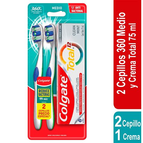 Droguería La Economía cepillo dental colgate 360 x 2 crema total 12 x