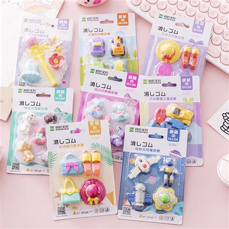 Girls Eraser Pack Cute Erasers For Girls Novelty Erasers Etsy