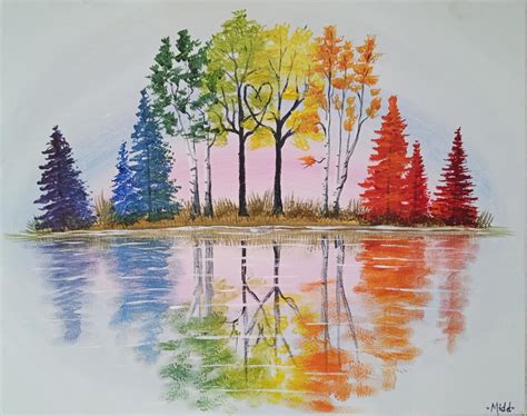 NH Rainbow Trees An ALL AGE PAINT SIP EVENT With Lisa Stir Up The