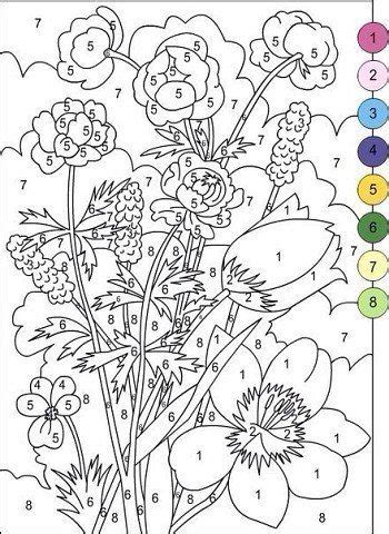 Раскраски по номерам - 10 эскизов для творчества 10 | Coloring pages ...