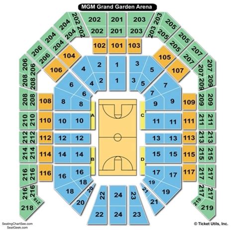 Mgm Grand Garden Arena Seating Chart With Seat Numbers - Arena Seating Chart