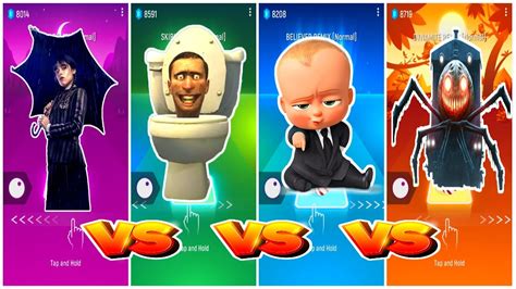 WEDNESDAY ADDAMS Vs SKIBIDI TOILET Vs BABY BOSS BELIEVER Vs CHOOCHOO