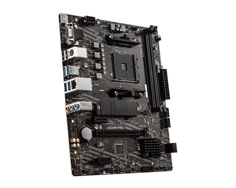 MSI A520M PRO Motherboard (AMD Ryzen 3000 3rd Gen AM4, DDR4, M.2, USB 3 ...