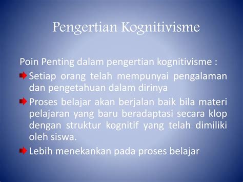 Ppt Teori Kognitivisme Powerpoint Presentation Free Download Id