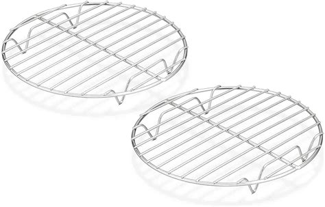 TeamFar Round Cooling Rack Set of 2 7½ Inch Round Rack Baking Steaming