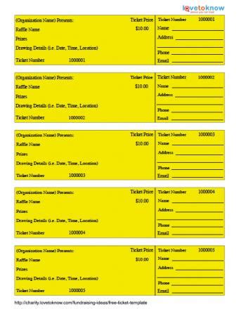 Free Printable Fundraiser Ticket Template - PRINTABLE TEMPLATES