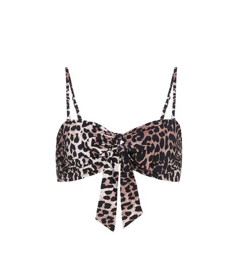 Ganni Leopard Print Bikini Top ABOUT ICONS