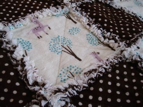 Soft Flannel Baby Rag Quilt Fluffy Baby Tummy Time Patchwork Blanket