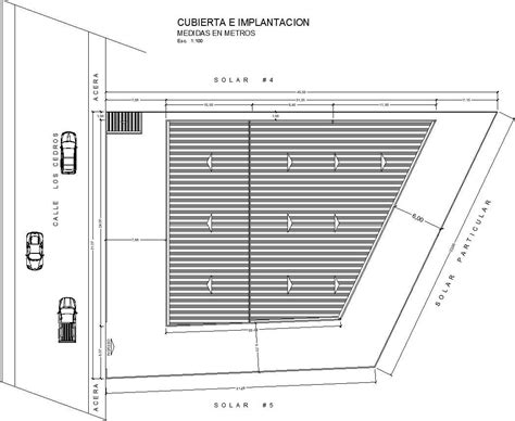 Roof Plan Of Warehouse With Detailing