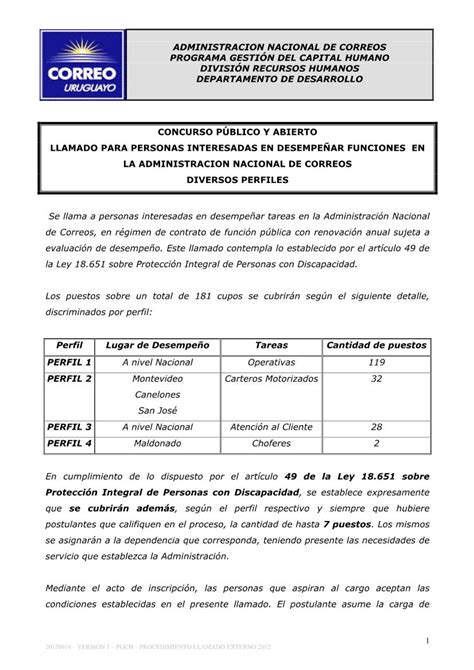 Concurso Público Y Abierto Llamado Para Personas Interesadas En