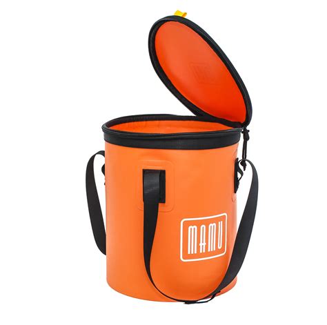 Buy MAMU Collapsible Bucket With Zipper Lid Waterproof Compact