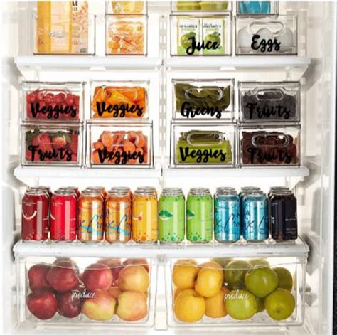 Refrigerator Labels Fridge Bin Labels Decals to Organize - Etsy