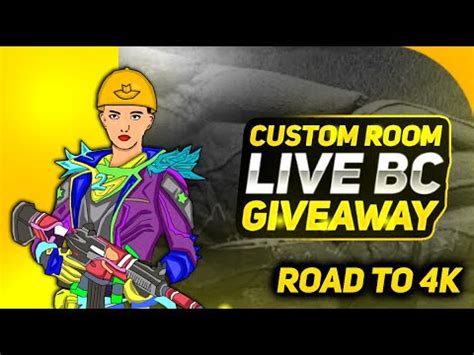 Unlimited Custom Room Bc Giveaways Road To K Pubg Lite Live