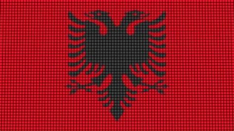 Albania Flag Animated In Pixel Grid Styl Stock Video Pond5