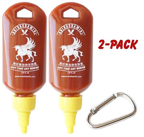 Sriracha Mini Hot Sauce Keychain Bottle 2 Pack 1 7oz Sauce Not Included Etsy