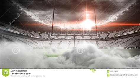 Digital Image of Goal Post at American Football Stadium Stock ...