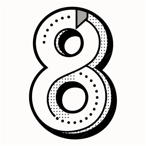 premium vector minimalistic dotted outline number  vector  white