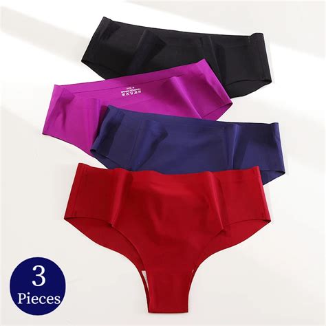 TrowBridge 3PCS Set Women S Panties Seamless Comfortable Underwear Sexy Lingerie Soft Breathable