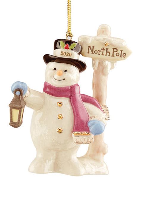 Lenox 2020 Snowman Figurine Ornament Annual North Pole Frosty Christmas