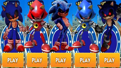 Sonic Dash Red Metal Sonic Vs Sonic Exe Vs Metal Sonic Vs All Bosses