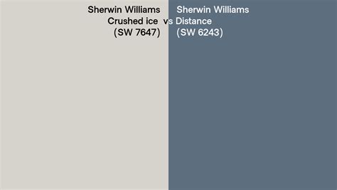 Sherwin Williams Crushed Ice Vs Distance Side By Side Comparison