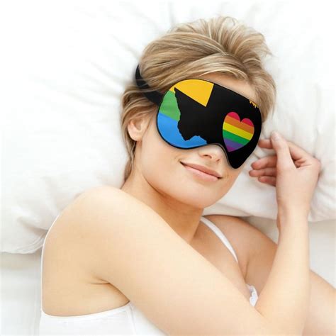 Texas LGBT Gay Pride Sleep Mask Adjustable Eye Cover For Sleeping And