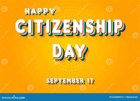 Happy Citizenship Day Background Or Banner Design Template Holiday