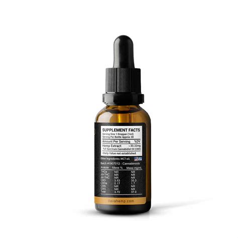 Ultra Cbd Tincture 1000 Mg Full Spectrum Cannabidiol Ilavahemp