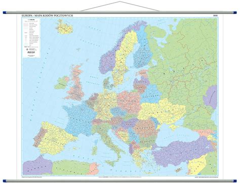 Europa Kody Pocztowe Mapa Cienna Kodowa Xxl Du A Artglob Z