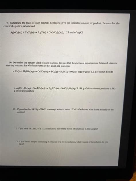 Solved Name Chm L Stoichiometry Concentrations Lab Chegg