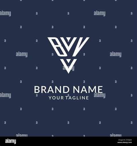 BV triangle monogram logo design ideas, creative initial letter logo ...