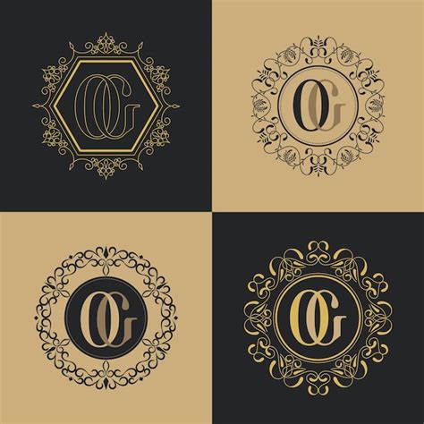 Elegante Colecci N De Monogramas Vectoriales Vector Premium