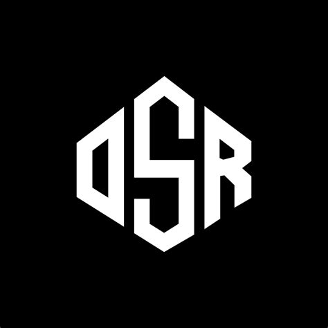 OSR letter logo design with polygon shape. OSR polygon and cube shape ...