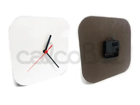 Reloj Para Sublimar Cuadrado Madera Nacional Mdf X Calcobel