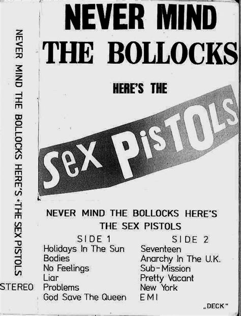 Sex Pistols Never Mind The Bollocks Here S The Sex Pistols Cassette Discogs