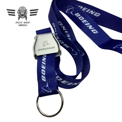 Lanyard Portagaffete Boeing Cinturón Aviación Pilot Shop Mexico