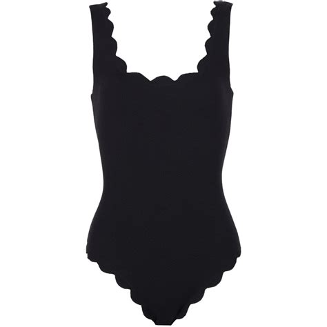 Marysia Palm Springs Reversible Scalloped Swimsuit In Black Meghan