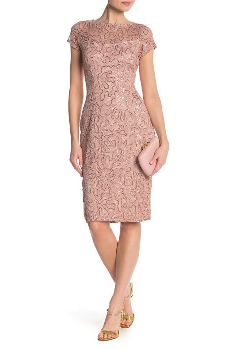 Marina Sequin Lace Cap Sleeve Sheath Dress Nordstromrack Nordstrom