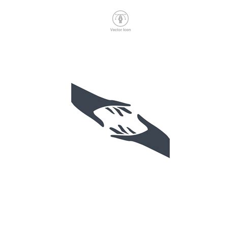 Helping Hand icon symbol vector illustration isolated on white ...