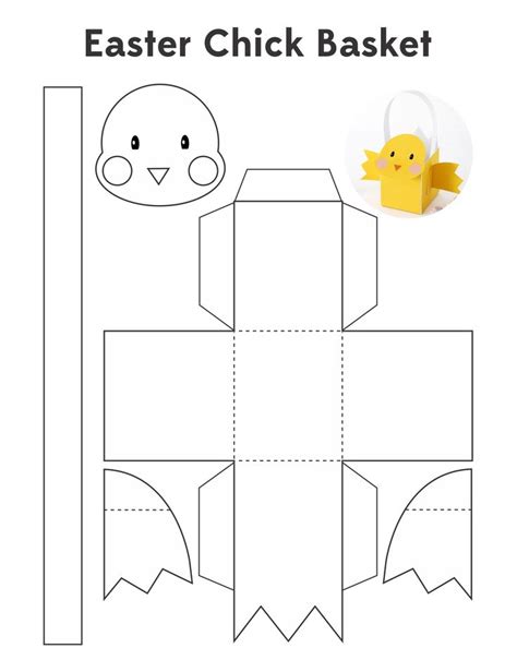 Easter Basket Craft 4 Free Pdf Printables Printablee Easter Basket Crafts Easter Chicks