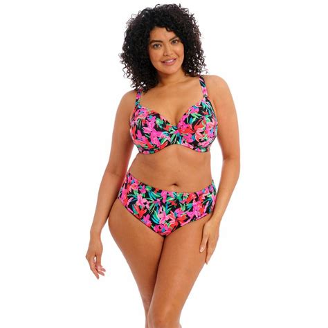 Plavky vrchní díl ELOMI SWIM SAVANETA UW PLUNGE BIKINI TOP BLACK Caresse BraExpert