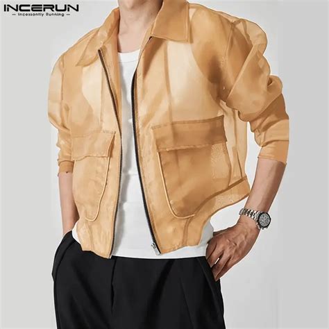 Incerun Tops De Estilo Coreano Para Hombre Camisas De Dise O De Malla