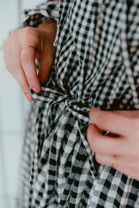 Robe Sadaqa Version Longue En Vichy Atelier Brunette Cha S Hands