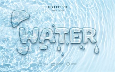 Premium Psd Water Drop Text Effect